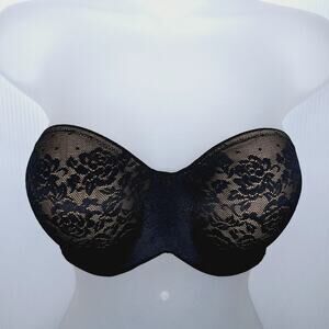 Soma Black Lace Strapless Bra